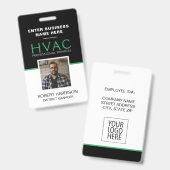 HVAC従業員 バッジ (正面＆裏面)