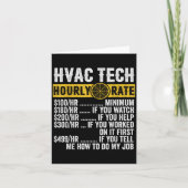 Hvac技おもしろい術者の車の時給セットをクリック カード (正面)