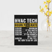 Hvac技おもしろい術者の車の時給セットをクリック カード (黄色い花)