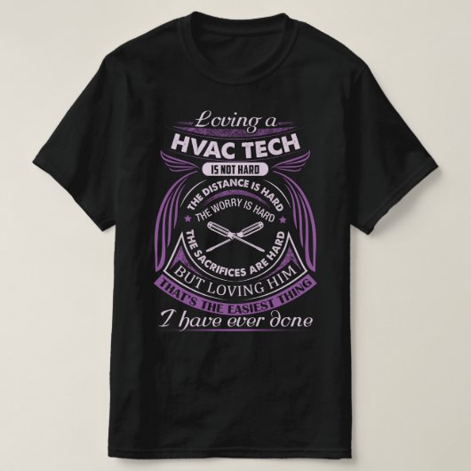 HVAC技術を愛することは懸命ではない Tシャツ (デザイン正面)