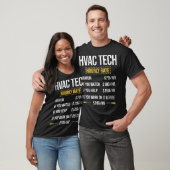 HVAC技術時給HVAC技術者AC修理担当者 Tシャツ (ユニセックス)