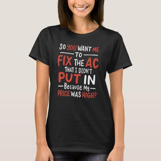 HVAC技術機械技術者デザイン Tシャツ (正面)