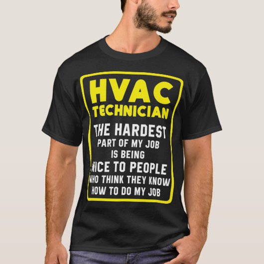 HVAC技術者おもしろいHVAC Tech Premium _34 Tシャツ (正面)