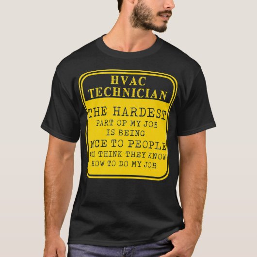 HVAC技術者おもしろいHVAC Tech Premium _57 Tシャツ (正面)