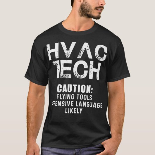 HVAC技術者おもしろいHVAC Tech Premium _71 Tシャツ (正面)