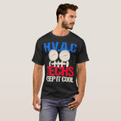 HVAC技術者がおもしろいItの温保熱をカッコいい与える Tシャツ (正面フル)
