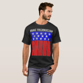 HVAC技術者によるHVACテクおもしろいテックの指示 Tシャツ (正面フル)