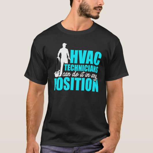 Hvac技術者の任意の位置Hvac技術 Tシャツ (正面)