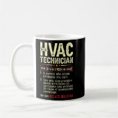 HVAC技術者の定義ヴィンテージHVAC Tech AC Re コーヒーマグカップ (左)
