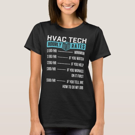 Hvac技術者の時給おもしろいHvac Tech Ac Re Tシャツ (正面)