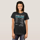Hvac技術者の時給おもしろいHvac Tech Ac Re Tシャツ (正面フル)
