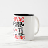 HVAC技術者の暖房換気空気条件 ツートーンマグカップ (正面右)