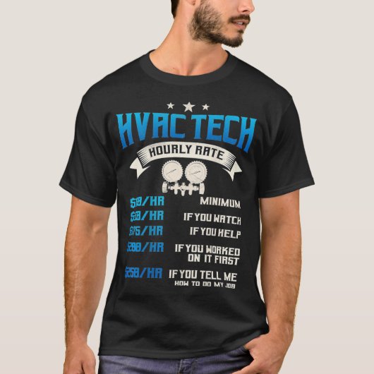 HVAC技術者ギフトデザイン後部服_ Tシャツ (正面)