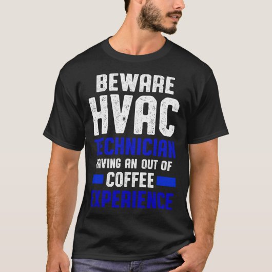 HVAC技術者コーヒおもしろいーHVAC技術プルオーバーHo Tシャツ (正面)