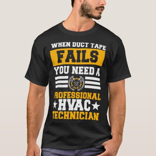 HVAC技術者サービスHVACR技術インストーラの作業 Tシャツ (正面)