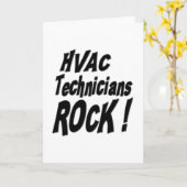 HVAC技術者ロック!グリーティングカード カード (黄色い花)