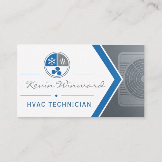 HVAC技術者名刺 名刺 (正面)