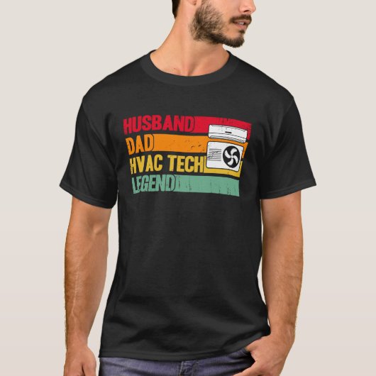 HVAC技術者 HVACテク Husband お父さん HVAC技術者のレ Tシャツ (正面)