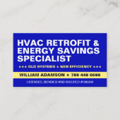 HVAC改修＆エネルギー効率化サービス | プロ 名刺 (正面)