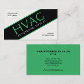 HVAC暖房および冷却プロフェッショナル 名刺 (正面/裏面)