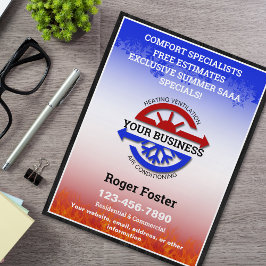 HVAC暖房および空調 チラシ