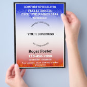 HVAC暖房および空調 チラシ (手)