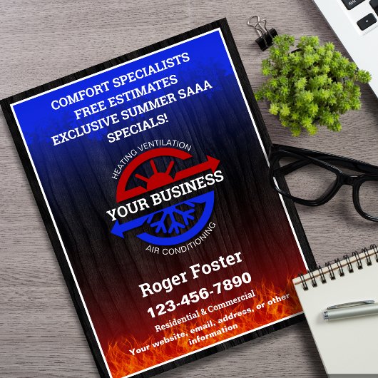 HVAC暖房と空気 チラシ