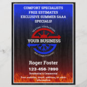 HVAC暖房と空気 チラシ (正面)