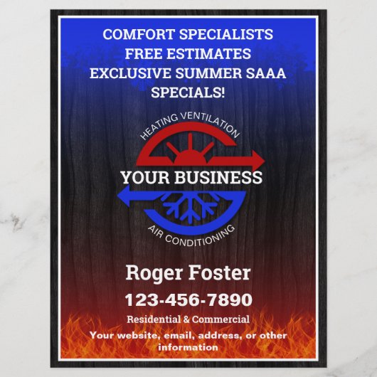 HVAC暖房と空気 チラシ (正面)