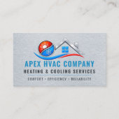 HVAC暖房エアコンQRコード メタリック 名刺 (正面)