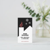 HVAC暖房冷却スペシャリストモダンQRコード 名刺 (スタンド正面)