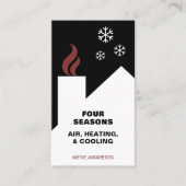 HVAC暖房冷却スペシャリストモダンQRコード 名刺 (正面)