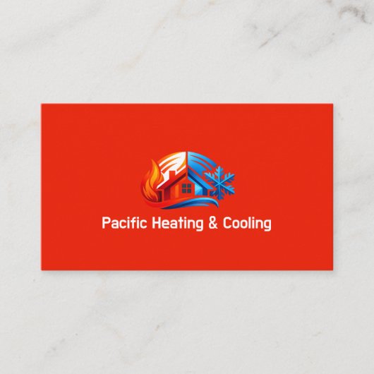 HVAC暖房冷房ビジネスカード 名刺 (正面)