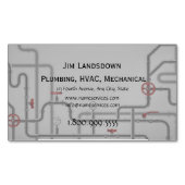 HVAC機械給排水衛生設備カスタム マグネット名刺 (正面)