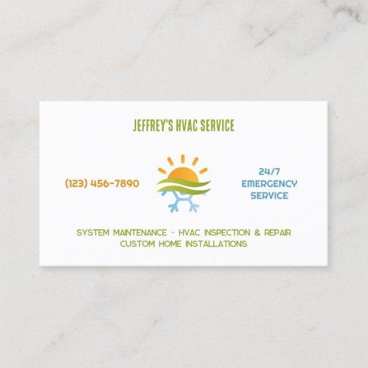 HVAC空調カスタムQR 名刺 (正面)