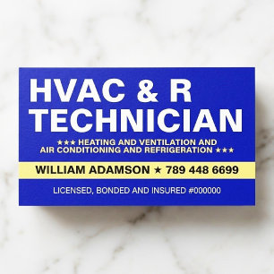 HVAC・冷凍サービス テクニシャン 名刺