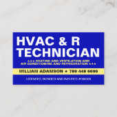 HVAC・冷凍サービス | テクニシャン 名刺 (正面)