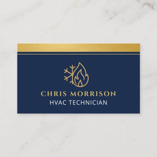 HVAC AC Heating Cooling Heat Service Tech 名刺 (正面)