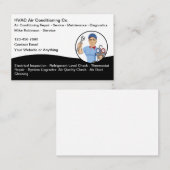HVAC Air Conditioning Services Business Cards 名刺 (正面/裏面)