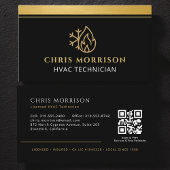 HVAC Company Technician QR Code 名刺