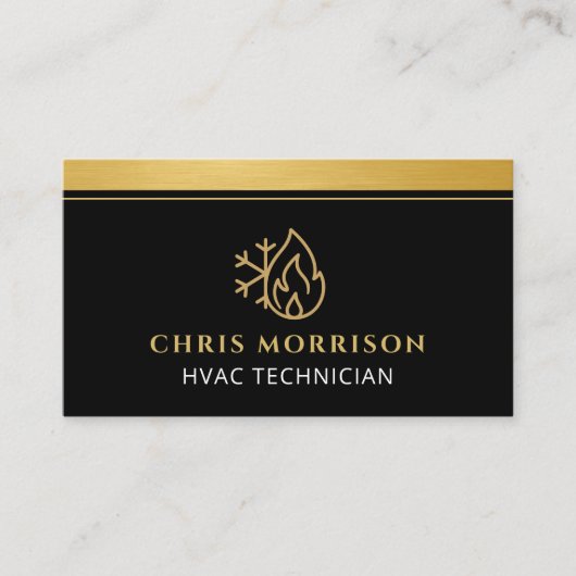 HVAC Company Technician QR Code 名刺 (正面)