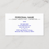 HVAC Heating & Air Conditioning | Logo on Black 名刺 (裏面)