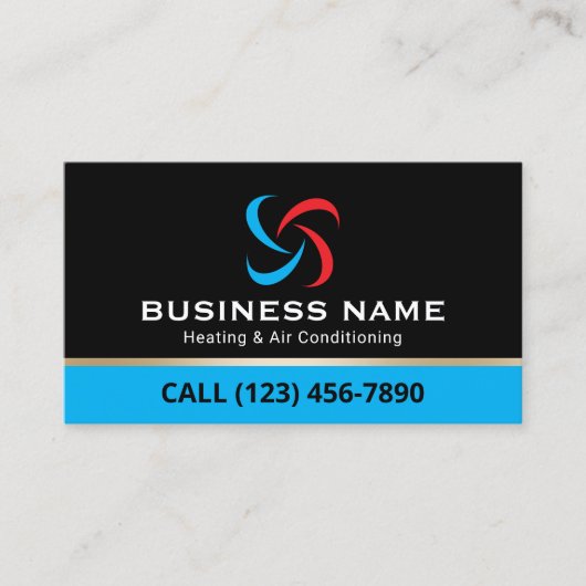 HVAC Heating & Air Conditioning Professional 名刺 (正面)