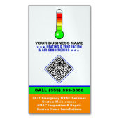 HVAC Heating & Air Conditioning | QR Code & Logo マグネット名刺 (正面縦)
