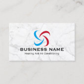 HVAC Heating & Air Conditioning Trendy Marble 名刺 (正面)