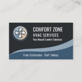 HVAC Heating & Air QR Code Professional  名刺 (正面)