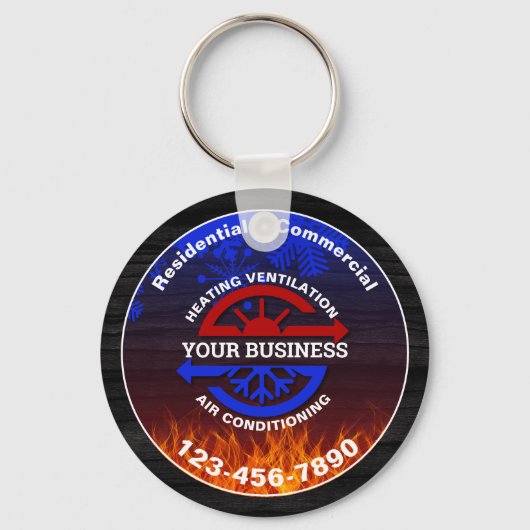 HVAC Heating and Air Conditioning キーホルダー (正面)