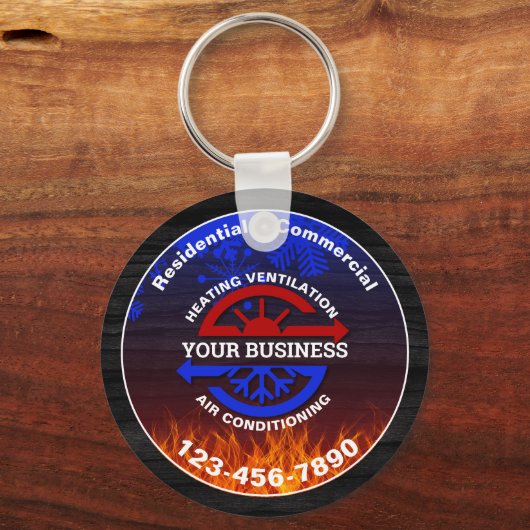 HVAC Heating and Air Conditioning キーホルダー (正面)