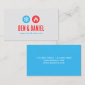 HVAC Heating and Cooling Business Card  名刺 (正面/裏面)