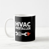 Hvac Installer Funny Hvac Tech Technician Father D コーヒーマグカップ (左)